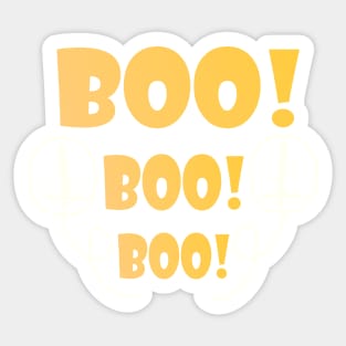 boo ! Halloween scary face devil evil eyes Sticker